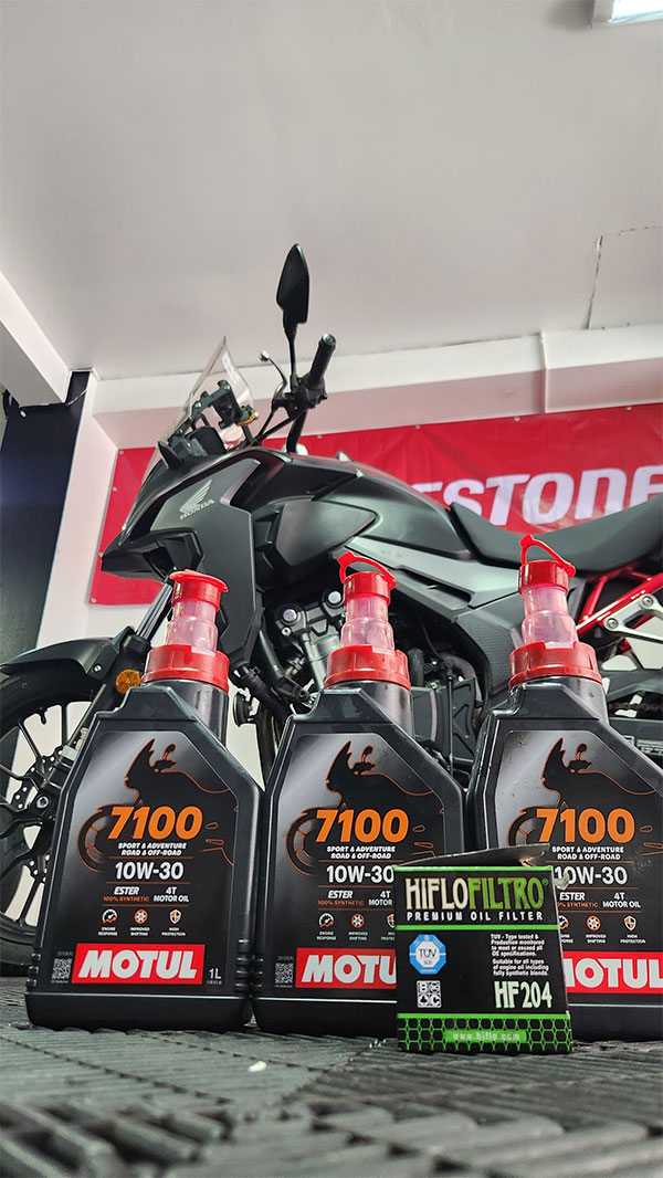 cambio de aceite para motocicleta