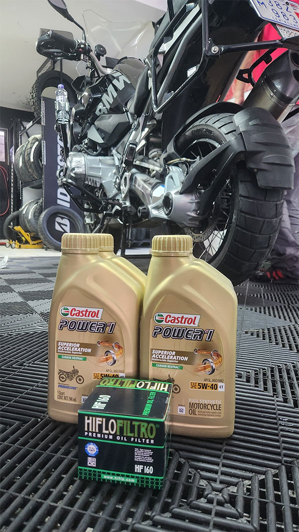 cambio de aceite para motocicleta